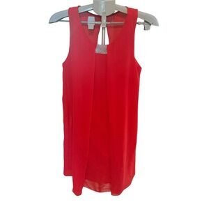 Style & Co Red‎ Cocktail Dress Sz 6 Coral Punch Sleeveless Rhinestone Detail NWT